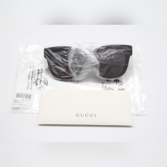 NEW GUCCI SQUARE SUNGLASSES GG0998S 001 WOMEN’S GUCCI GG0998S BLACK EYEWEAR - Picture 11 of 12